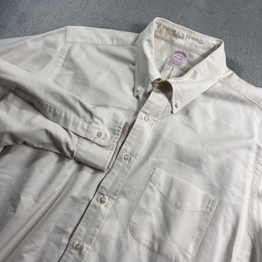 Brooks Brothers Mens 17.5-35 Supima Cotton Traditional Fit Button Down Shirt USA